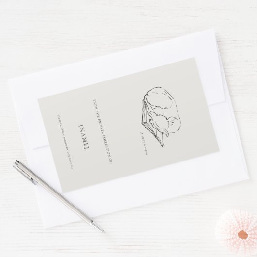 Greyhound- Ex libris bookplate Sticker (Umschlag)