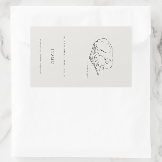 Greyhound- Ex libris bookplate Sticker (Tasche)