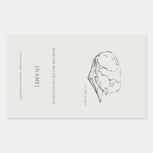 Greyhound- Ex libris bookplate Sticker (Vorderseite)