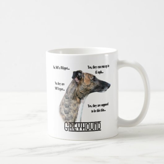 Greyhound FAQ-Tasse Kaffeetasse (Rechts)