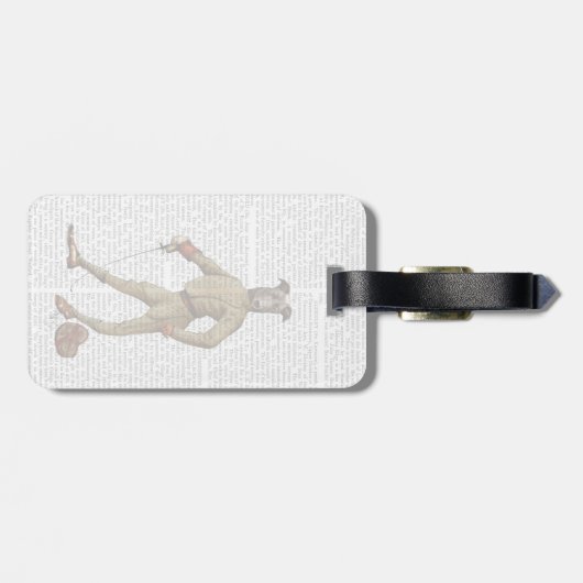 Greyhound Fencer Dark Full 2 Gepäckanhänger (Rückseite horizontal)