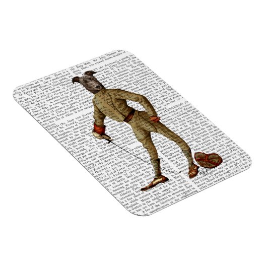 Greyhound Fencer Dark Full 2 Magnet (Rechte Seite)