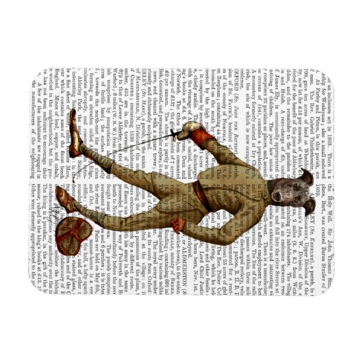 Greyhound Fencer Dark Full 2 Magnet (Horizontal)