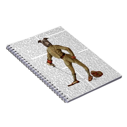 Greyhound Fencer Dark Full 2 Notizblock (Rechte Seite)