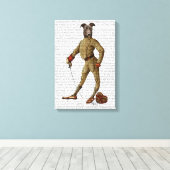 Greyhound Fencer Dark Full Leinwanddruck (Insitu (Holzboden))