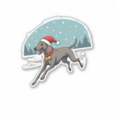 Greyhound Festive Sprint Aufkleber (Vorderseite)