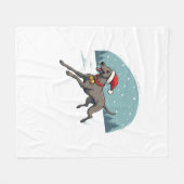 Greyhound Festive Sprint Fleecedecke (Vorderseite (Horizontal))