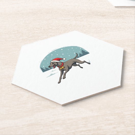 Greyhound Festive Sprint Untersetzer (angewinkelt)