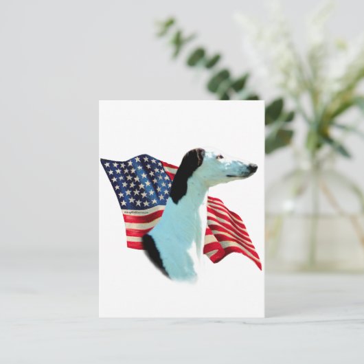 Greyhound Flag Postkarte (Stehend Vorderseite)