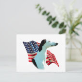 Greyhound Flag Postkarte (Stehend Vorderseite)