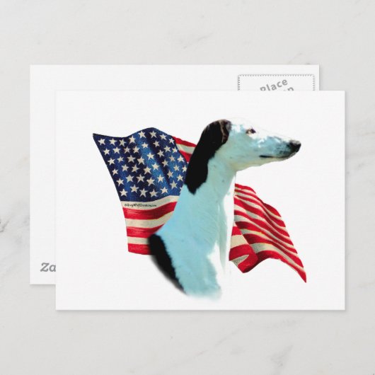 Greyhound Flag Postkarte (Vorne/Hinten)