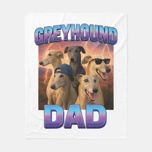 Greyhound Fleecedecke (Vorderseite)