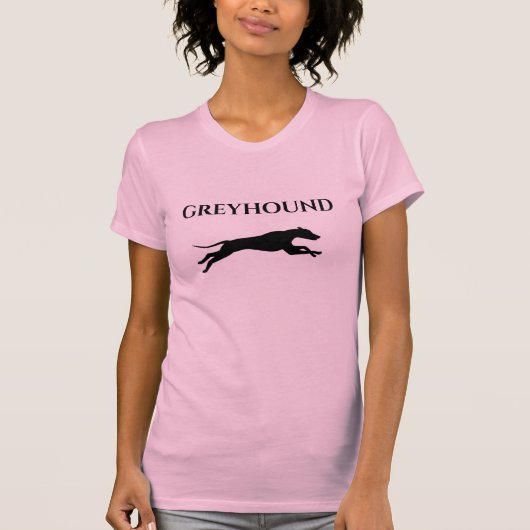 GREYHOUND Frauenrosa T - Shirt. T-Shirt (Vorderseite)