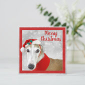 Greyhound Frohe Weihnachten (Stehend Vorderseite)