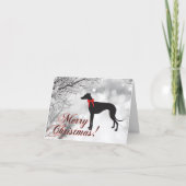 Greyhound Frohe Weihnachtskarte Karte (Vorderseite)