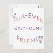Greyhound Furever Postkarte (Vorne/Hinten)