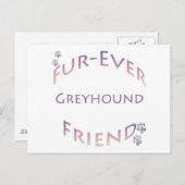 Greyhound Furever Postkarte (Vorne/Hinten)