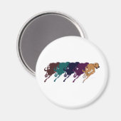 Greyhound Gear Magnet (Vorderseite/Rückseite)