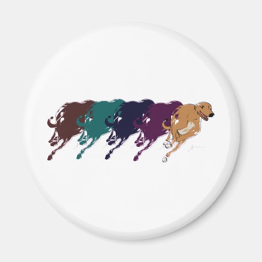 Greyhound Gear Magnet (Vorne)