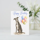 Greyhound Geburtstag Postkarte (Stehend Vorderseite)