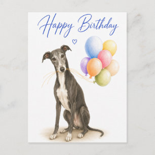 Greyhound Geburtstag Postkarte