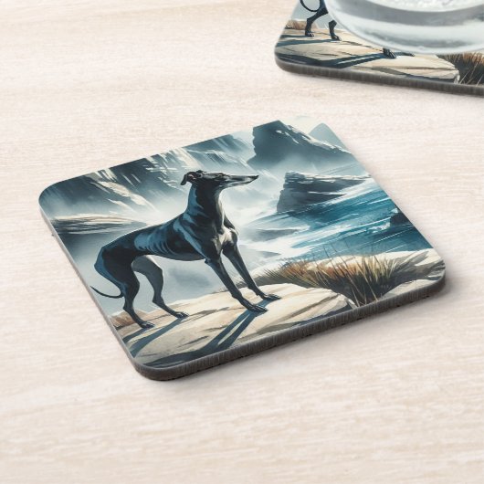 Greyhound Getränkeuntersetzer (Linke Seite)