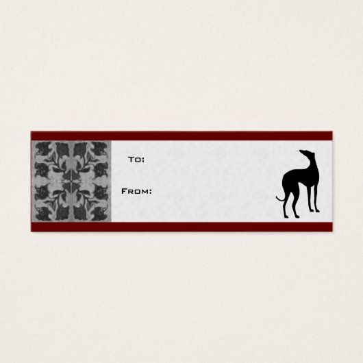 Greyhound Gift Tags (Vorderseite)