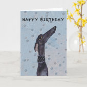 GREYHOUND glücklicher Geburtstag Karte (Gelbe Blume)