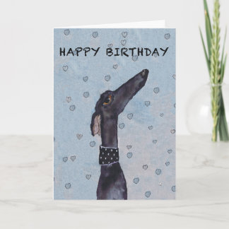 GREYHOUND glücklicher Geburtstag Karte