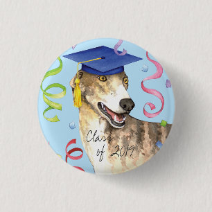 Greyhound Graduate Button