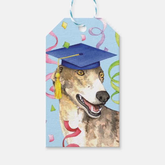 Greyhound Graduate Geschenkanhänger (Vorderseite)