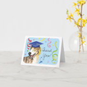 Greyhound Graduate Karte (Gelbe Blume)
