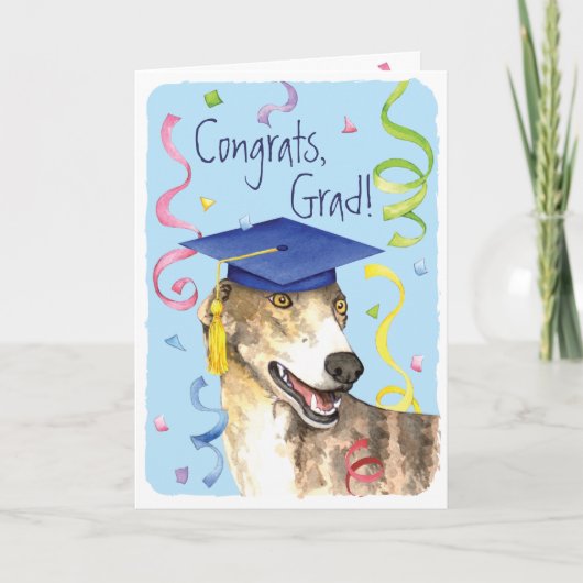 Greyhound Graduate Karte (Vorderseite)
