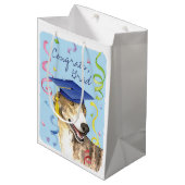Greyhound Graduate Mittlere Geschenktüte (Vorderseite Schrägansicht)