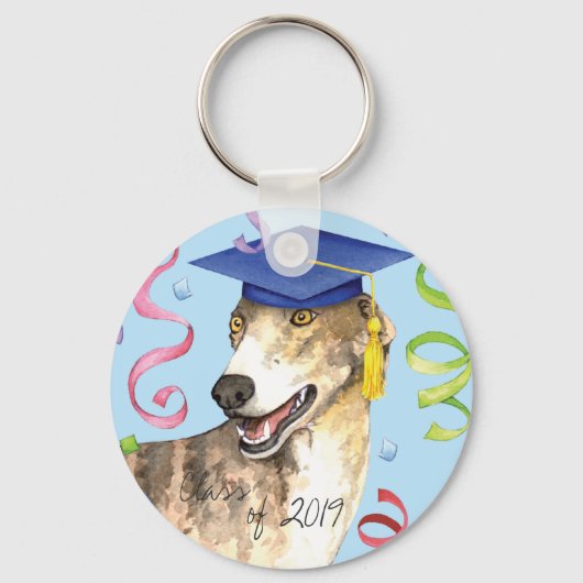 Greyhound Graduate Schlüsselanhänger (Vorderseite)