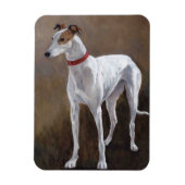 Greyhound Gus Dog Art Magnet (Vertikal)