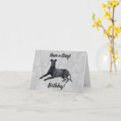 Greyhound haben eine Greyt Birthday Card Karte (Gelbe Blume)