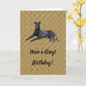 Greyhound haben eine Greyt Birthday Card Karte (Gelbe Blume)