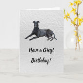 Greyhound haben eine Greyt Birthday Card Karte (Gelbe Blume)