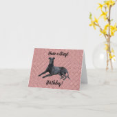 Greyhound haben eine Greyt Birthday Card Karte (Gelbe Blume)