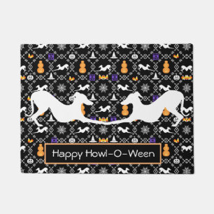 Greyhound Halloween Front Door Mat Fußmatte