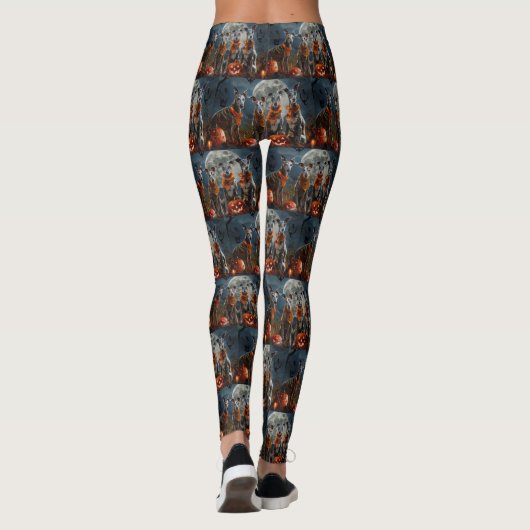 Greyhound Halloween Spooky Leggings (Rückseite)