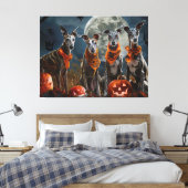 Greyhound Halloween Spooky Leinwanddruck (Insitu (Schlafzimmer))