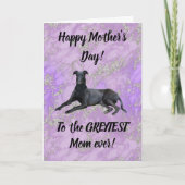 Greyhound Happy Mthers Day Karte (Vorderseite)