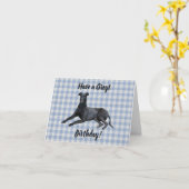 Greyhound Have a Greyt Birthday Card Karte (Gelbe Blume)