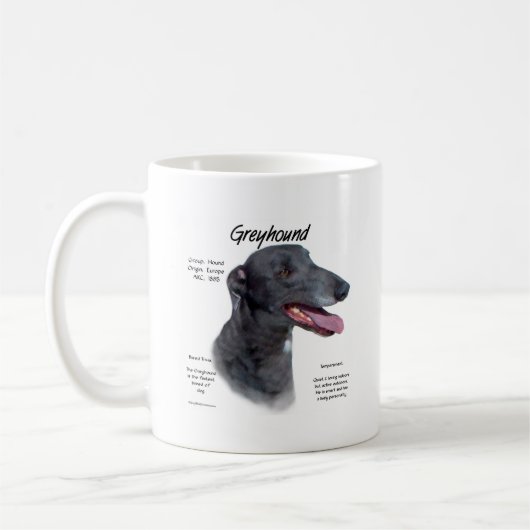 Greyhound History Design Kaffeetasse (Links)