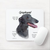 Greyhound History Design Mousepad (Mit Mouse)
