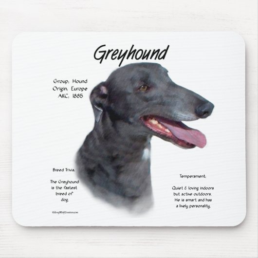 Greyhound History Design Mousepad (Vorne)