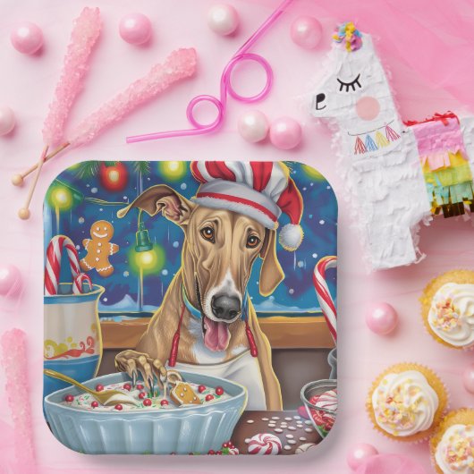 Greyhound Holiday Baking: Festliche Weihnachten Pappteller (Party)