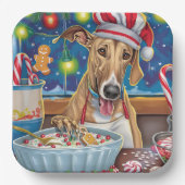 Greyhound Holiday Baking: Festliche Weihnachten Pappteller (Vorderseite)